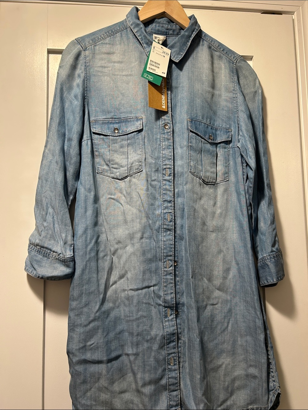 H&M Light Blue Denim Shirt Jacket/Dress